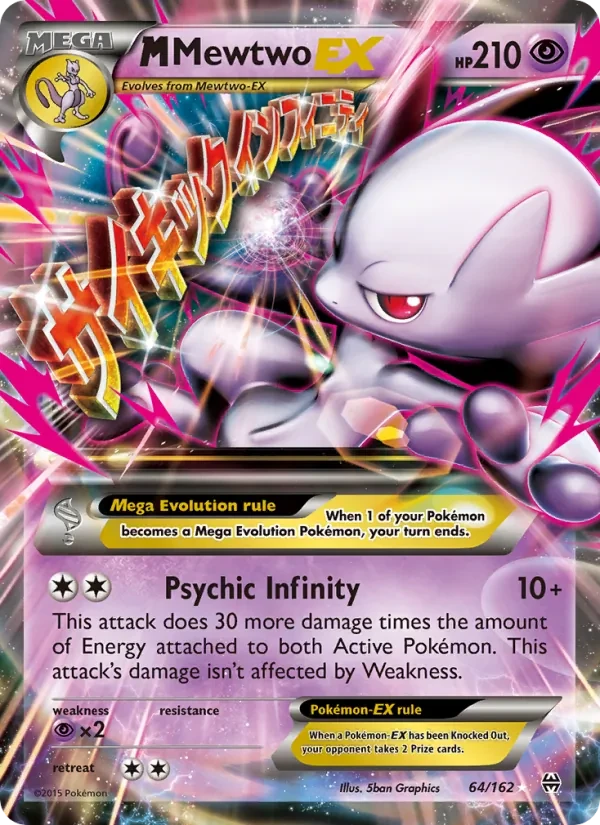 M Mewtwo EX 64/162 BREAKthrough Pokémon card