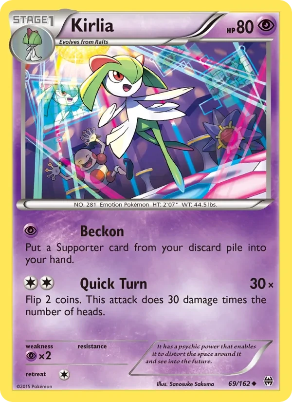 Kirlia 69/162 BREAKthrough Pokémon card