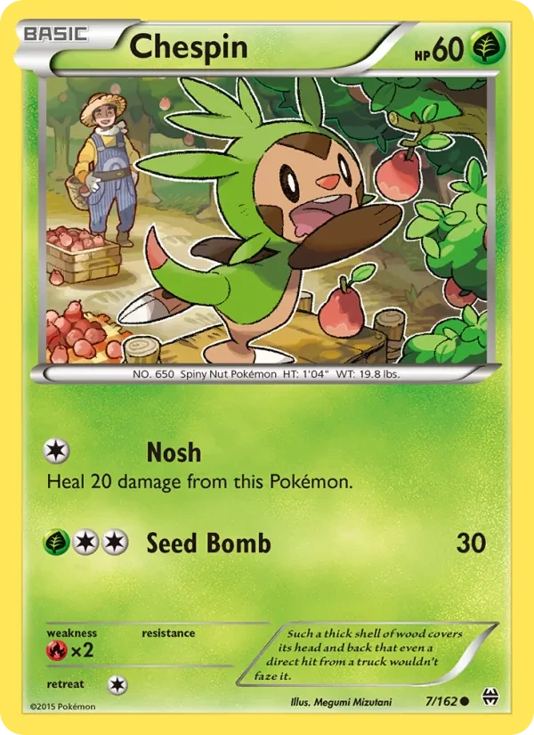 Chespin 7/162 BREAKthrough Pokémon card