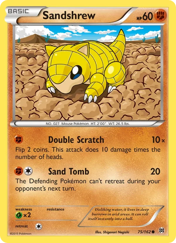 Sandshrew 75/162 BREAKthrough Pokémon kaart
