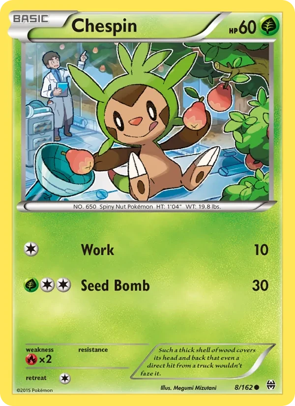 Chespin 8/162 BREAKthrough Pokémon card