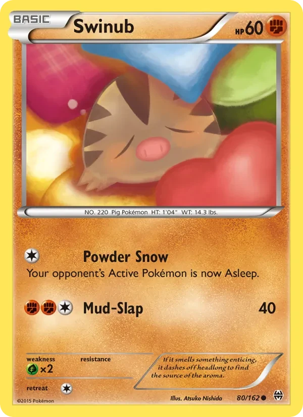 Swinub 80/162 BREAKthrough Pokémon card
