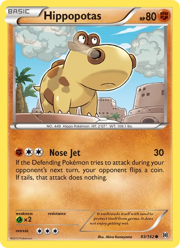 Hippopotas 83/162 BREAKthrough Pokémon card