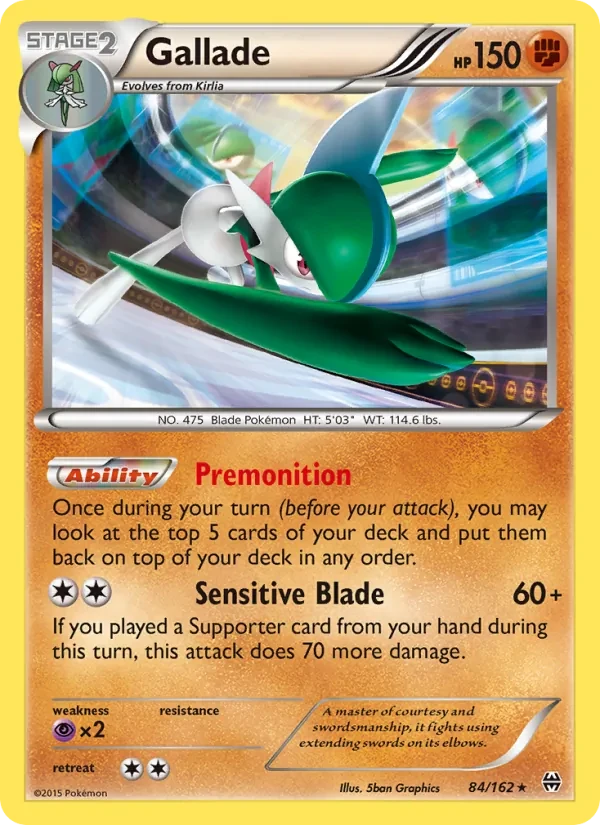 Gallade 84/162 BREAKthrough Pokémon card