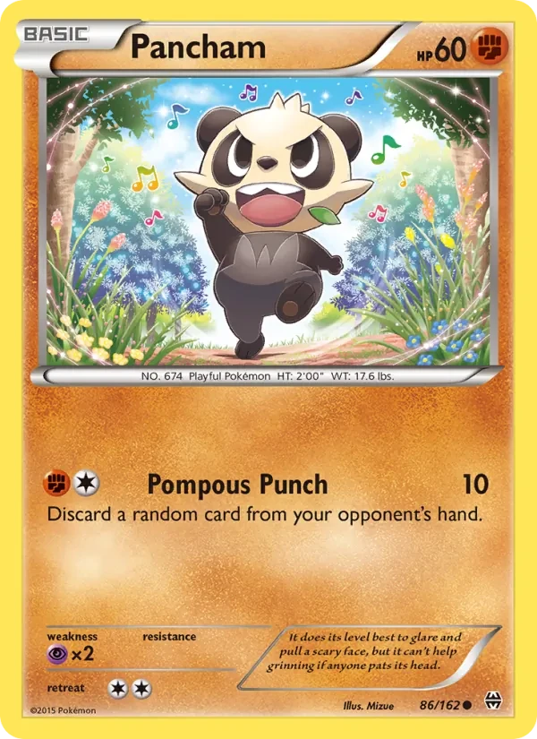 Pancham 86/162 BREAKthrough Pokémon card