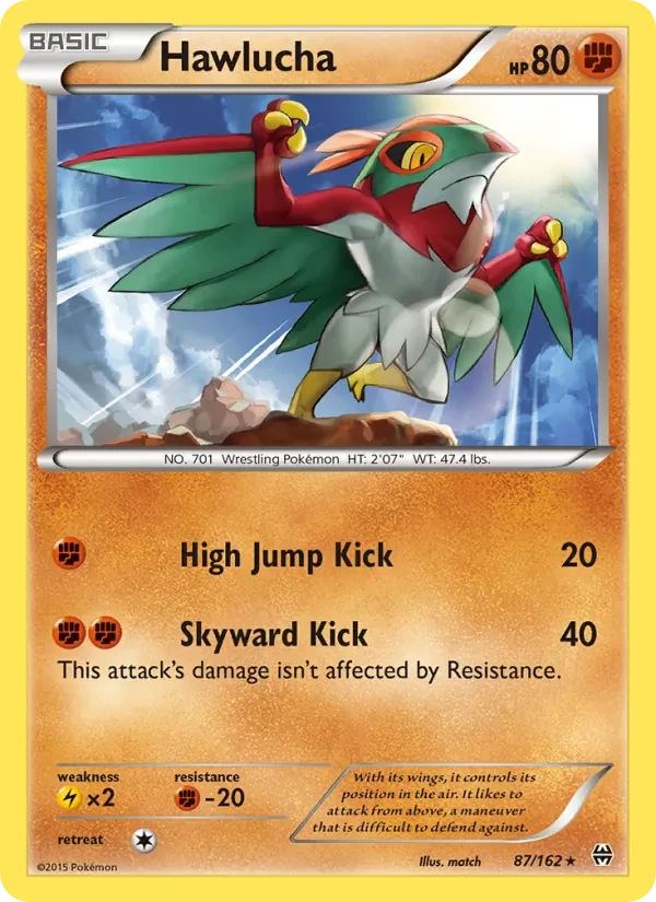 Hawlucha 87/162 BREAKthrough Pokémon card