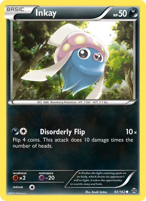 Inkay 93/162 BREAKthrough Pokémon card