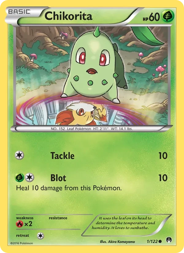 Chikorita 1/122 BREAKpoint Pokémon Karte