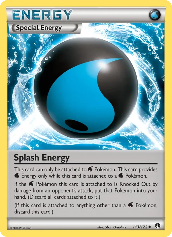 Splash Energy 113/122 BREAKpoint Pokémon card