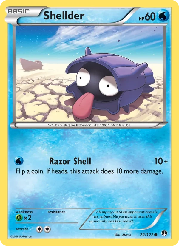 Shellder 22/122 BREAKpoint Pokémon card