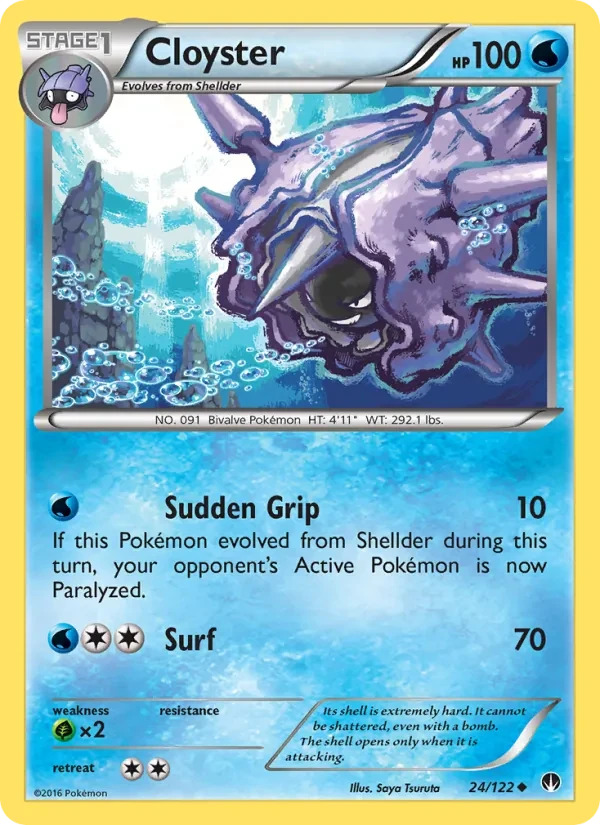 Cloyster 24/122 BREAKpoint Pokémon card