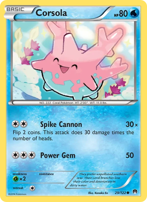 Corsola 29/122 BREAKpoint Pokémon card
