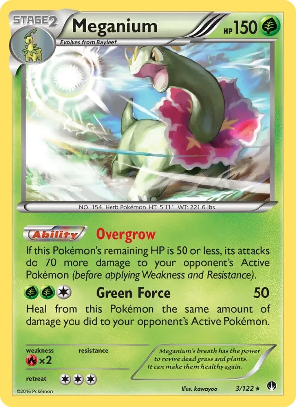 Meganium 3/122 BREAKpoint Pokémon card