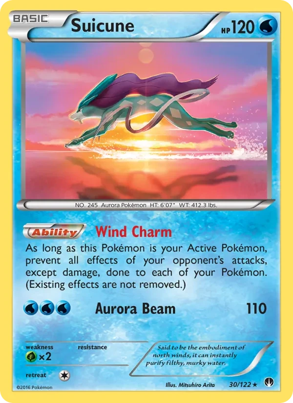 Suicune 30/122 BREAKpoint Pokémon card