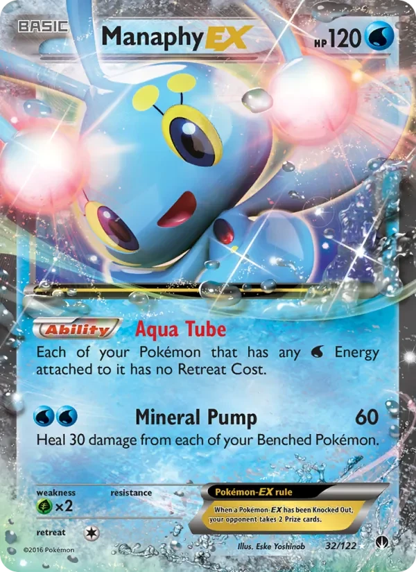Manaphy EX 32/122 BREAKpoint Pokémon Karte