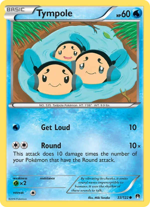 Tympole 33/122 BREAKpoint Pokémon kaart