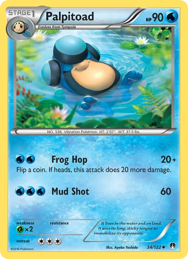 Palpitoad 34/122 BREAKpoint Pokémon card