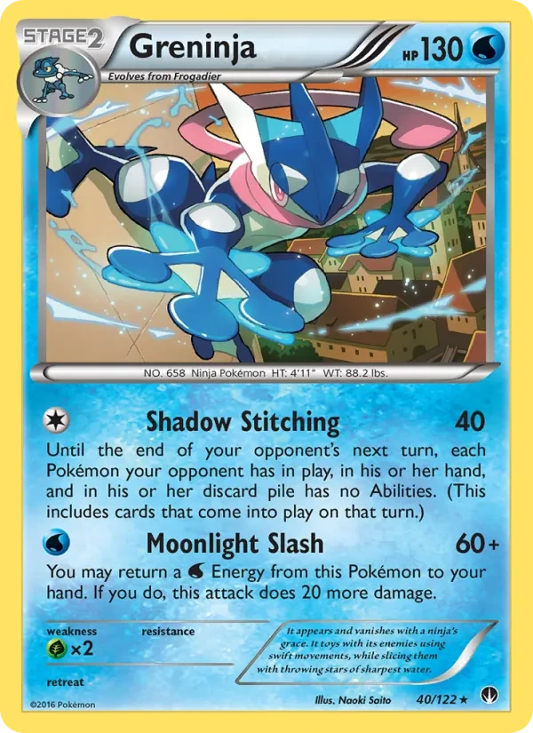 Greninja 40/122 BREAKpoint Pokémon card