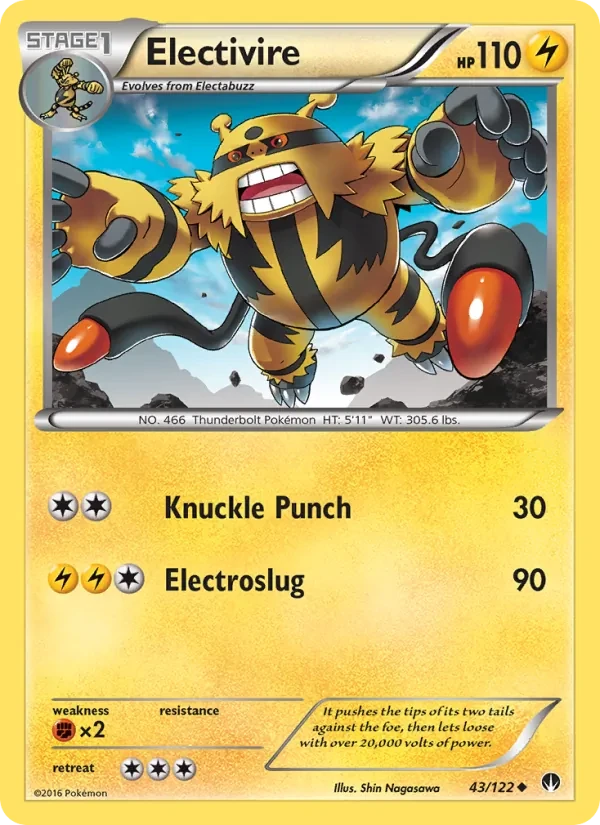 Electivire 43/122 BREAKpoint Pokémon card
