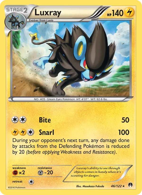 Luxray 46/122 BREAKpoint Pokémon card