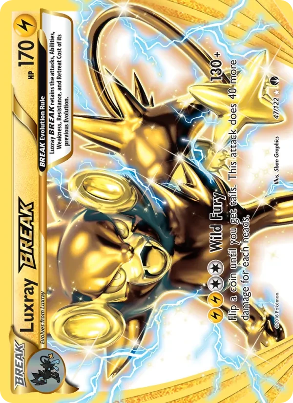 Luxray BREAK 47/122 BREAKpoint Pokémon card