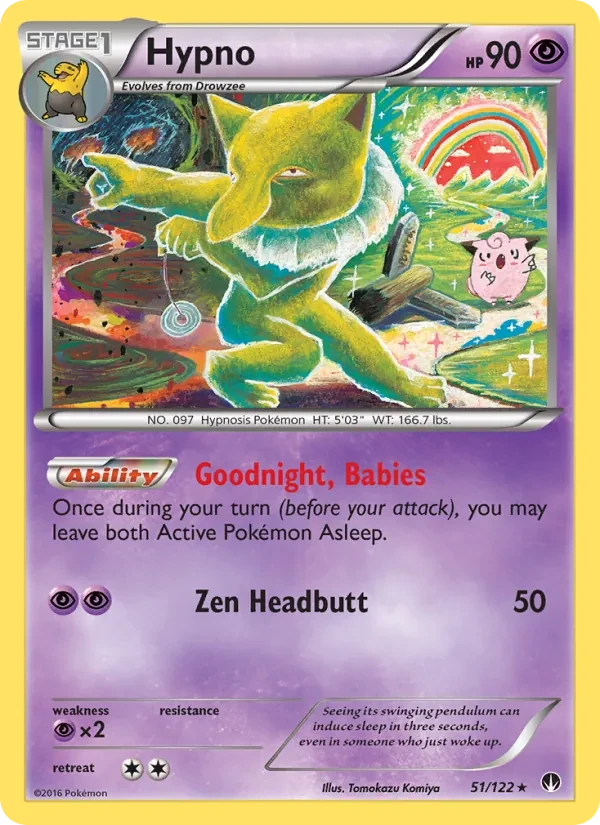 Hypno 51/122 BREAKpoint Pokémon card