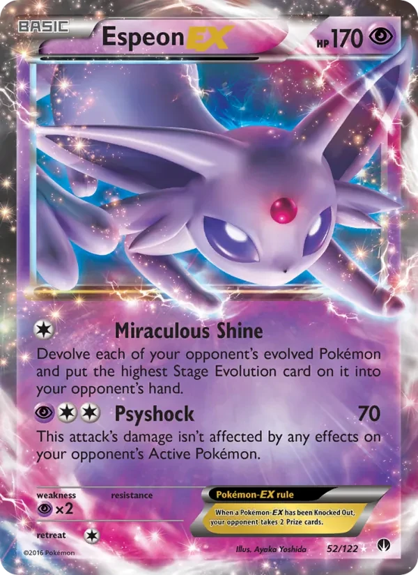 Espeon EX 52/122 BREAKpoint Pokémon card