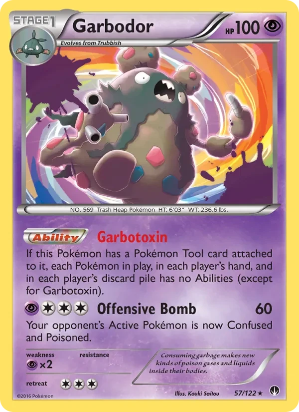 Garbodor 57/122 BREAKpoint Pokémon card
