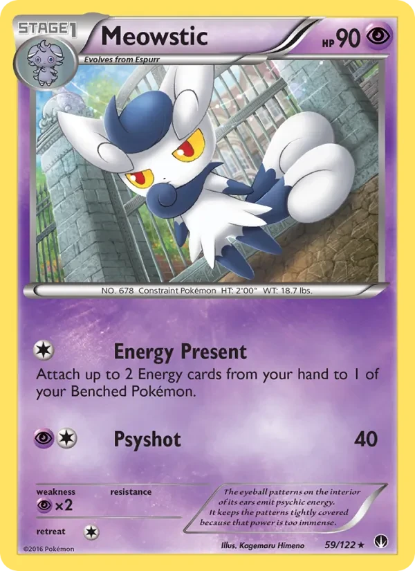 Meowstic 59/122 BREAKpoint Pokémon card