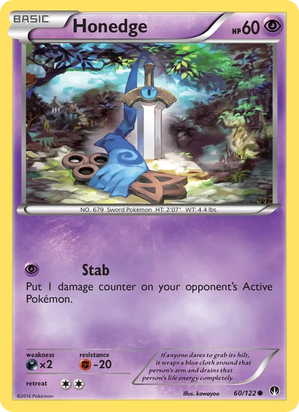 Honedge 60/122 BREAKpoint Pokémon card