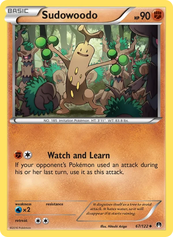 Sudowoodo 67/122 BREAKpoint Pokémon card
