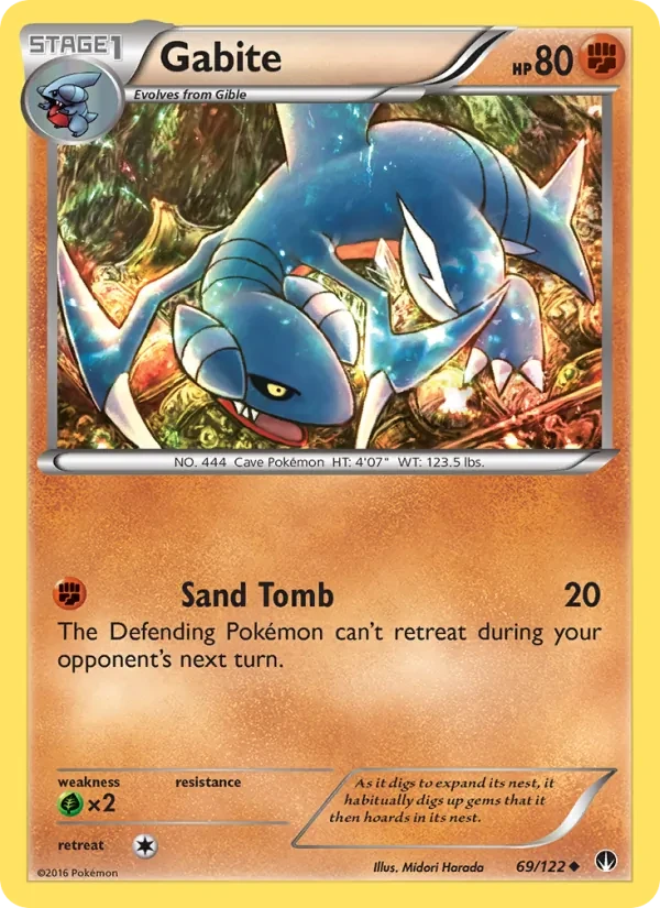 Gabite 69/122 BREAKpoint Pokémon card
