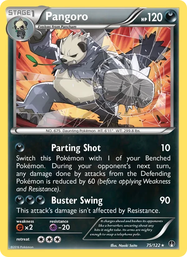 Pangoro 75/122 BREAKpoint Pokémon card