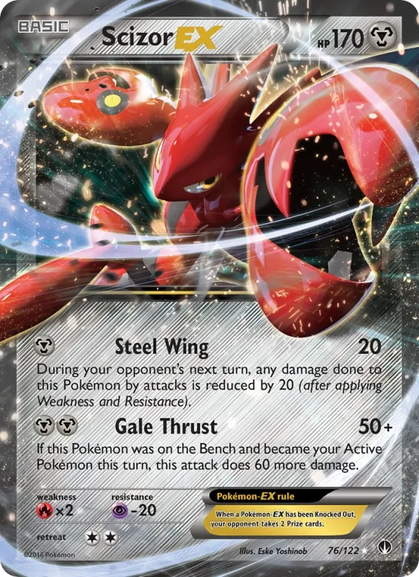 Scizor EX 76/122 BREAKpoint Pokémon Karte