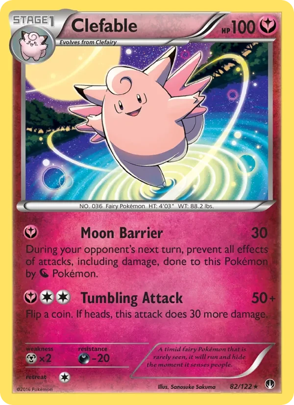 Clefable 82/122 BREAKpoint Pokémon Karte