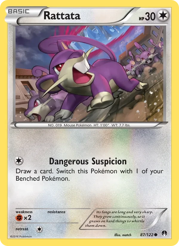 Rattata 87/122 BREAKpoint Pokémon Karte