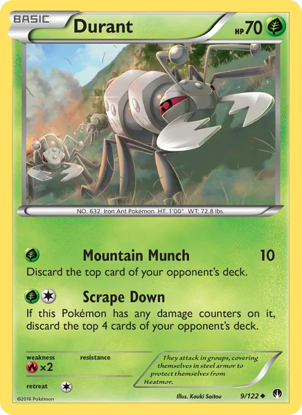 Durant 9/122 BREAKpoint Pokémon card