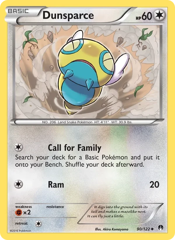 Dunsparce 90/122 BREAKpoint Pokémon card