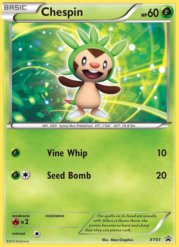 Chespin XY01 XY Black Star Promos Pokémon card