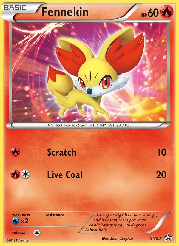 Fennekin XY02 XY Black Star Promos Pokémon card