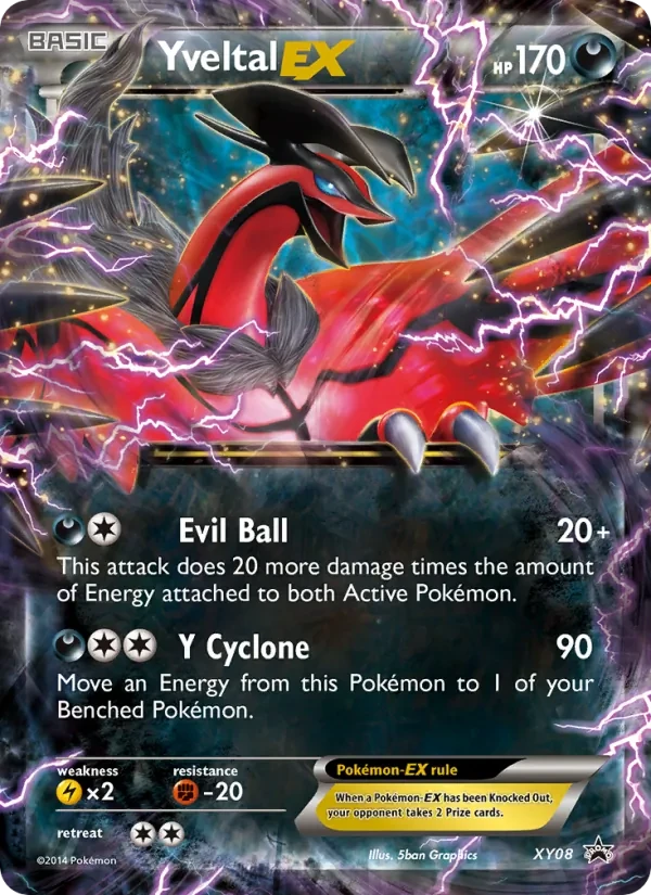 Carta Pokémon Yveltal EX XY08 XY Black Star Promos