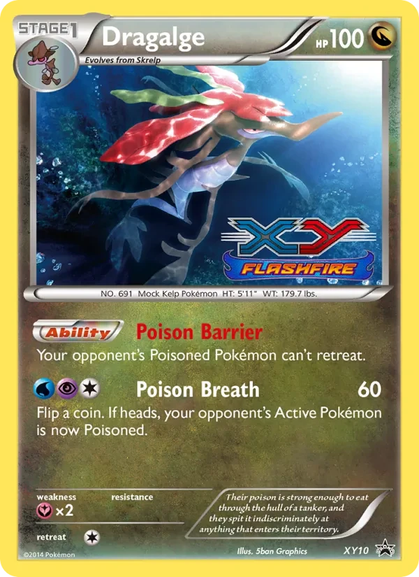 Carta Pokémon Dragalge XY10 XY Black Star Promos