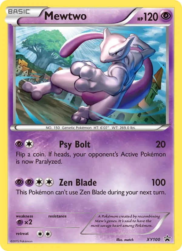 Mewtwo XY100 XY Black Star Promos Pokémon card