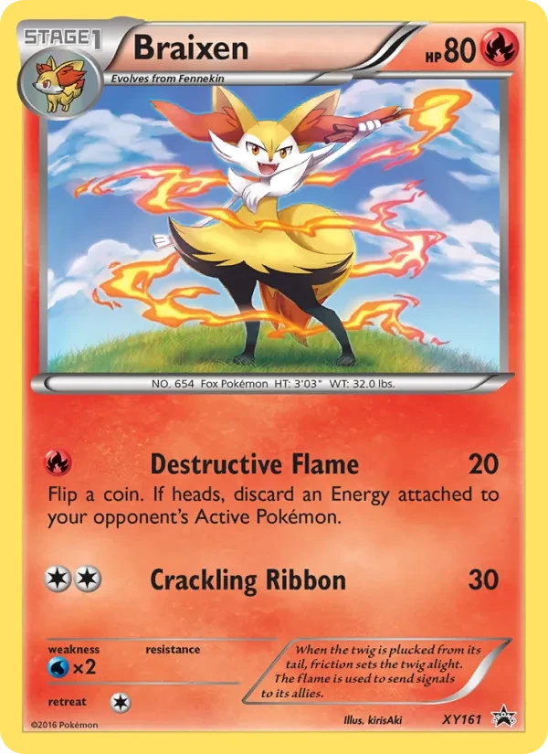 Braixen XY161 XY Black Star Promos Pokémon card