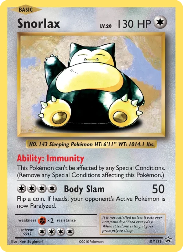 Snorlax XY179 XY Black Star Promos Pokémon card