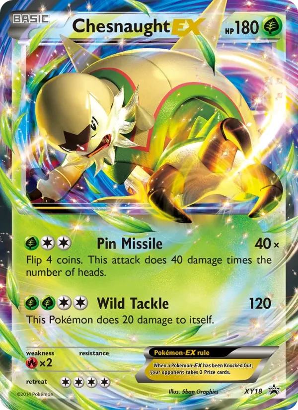 Carta Pokémon Chesnaught EX XY18 XY Black Star Promos