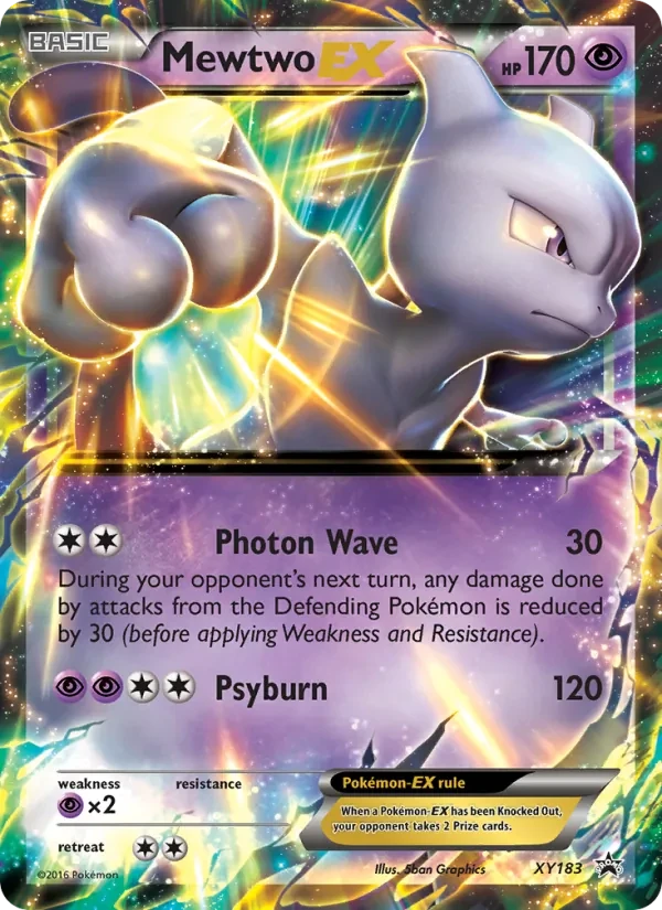 Carta Pokémon Mewtwo-EX XY183 XY Black Star Promos