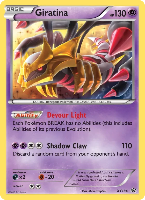 Carte Pokémon Giratina XY184 XY Black Star Promos