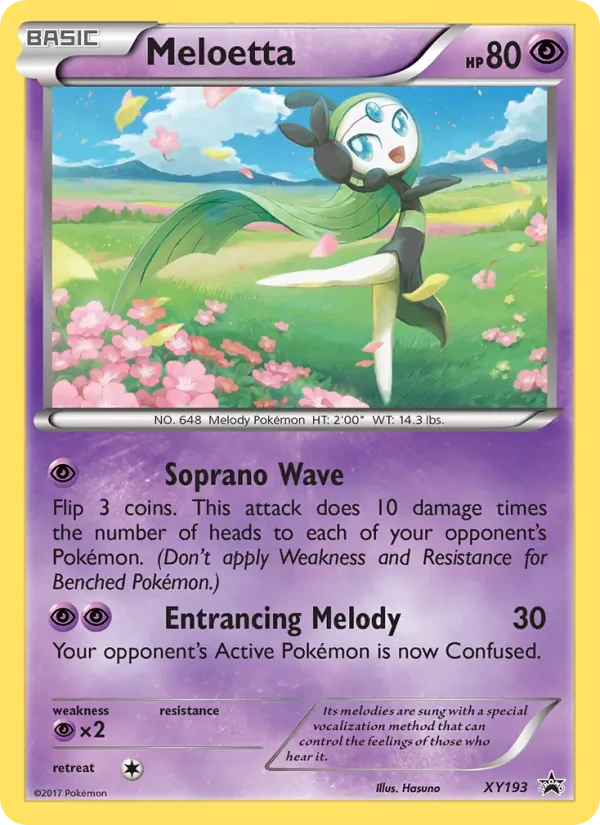 Meloetta XY193 XY Black Star Promos Pokémon card