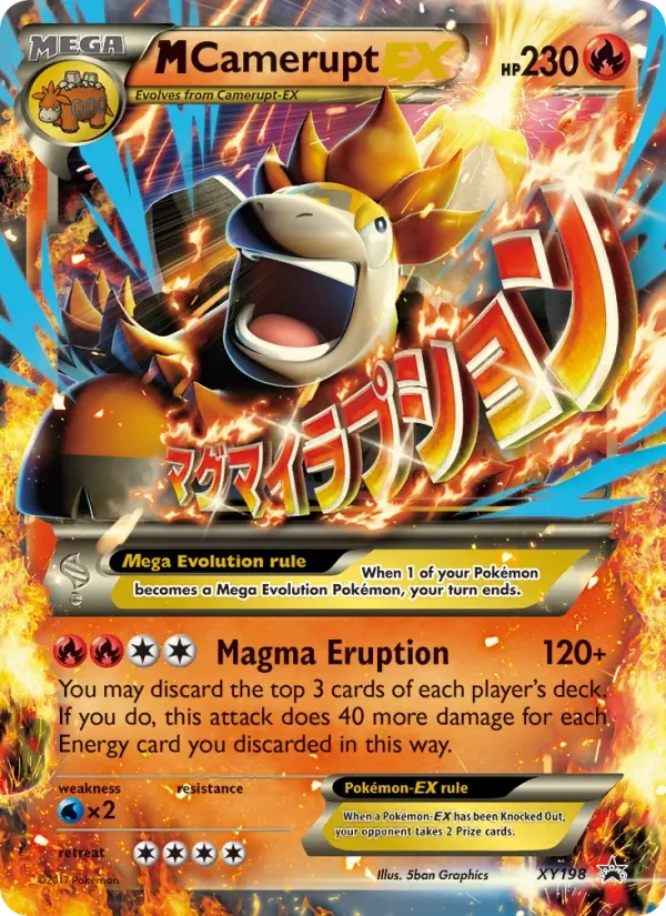 Carte Pokémon M Camerupt-EX XY198 XY Black Star Promos